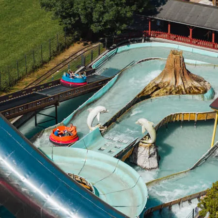 Wasserattraktionen im Familienland Erlebnispark